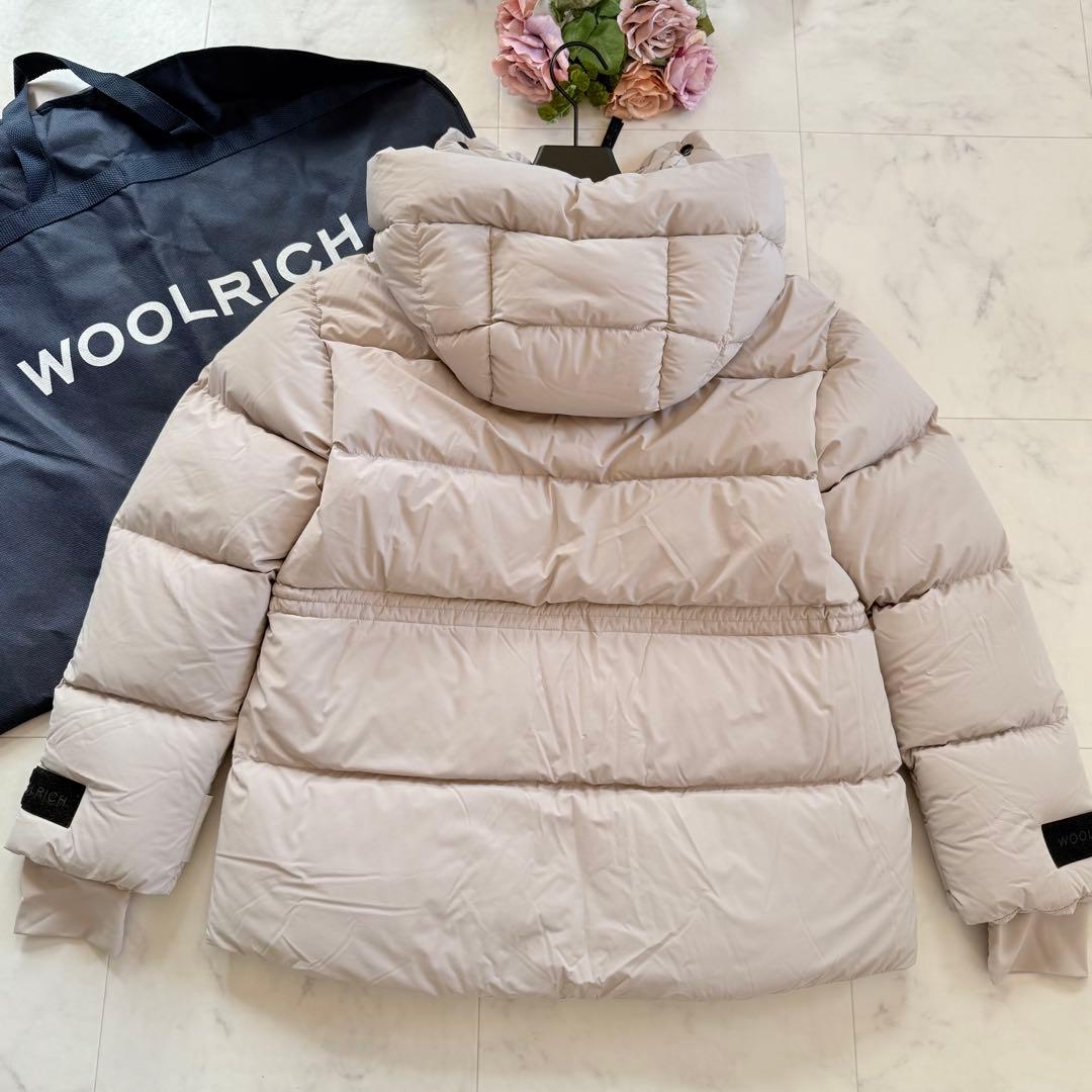 未使用級★WOOLRICH マットストレッチ パファージャケットダウン トープ