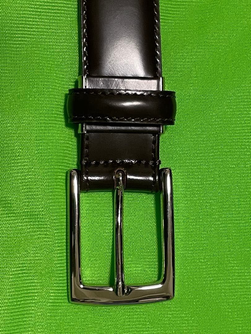 ほぼ新品 コードバンベルト ダークブラウン 日本製