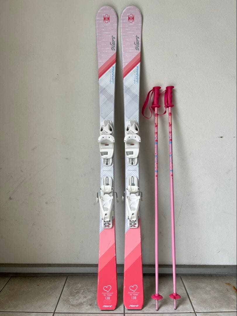 キッズスキー板、スティック、ブーツ3点セット