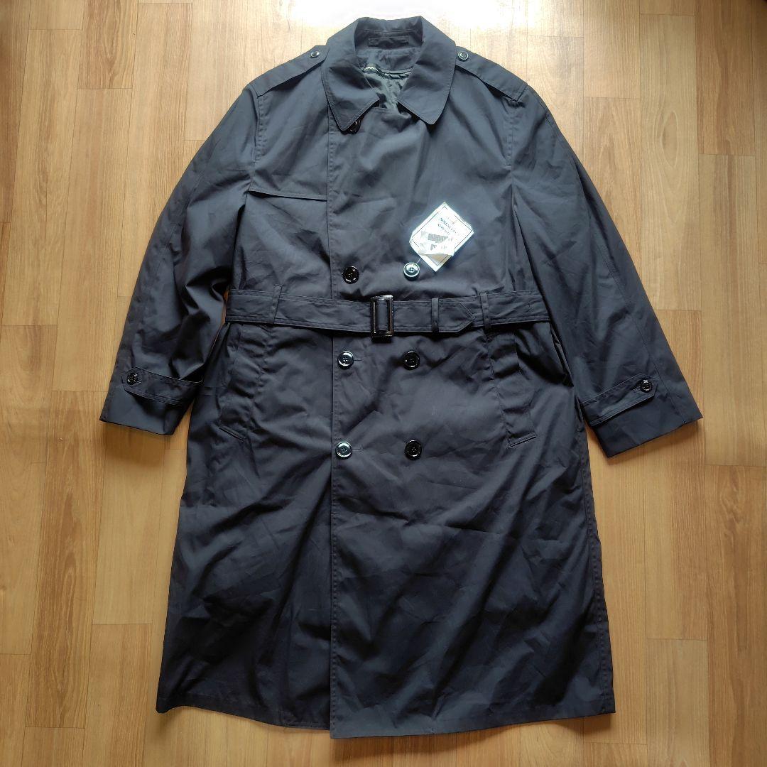デッドストック 44R 米軍 実物 USN ブラックトレンチコート 02207