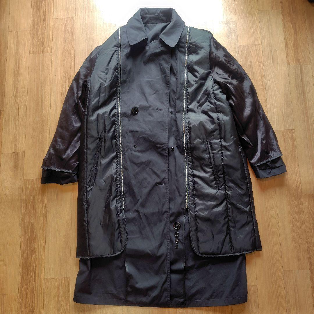 デッドストック 44R 米軍 実物 USN ブラックトレンチコート 02207