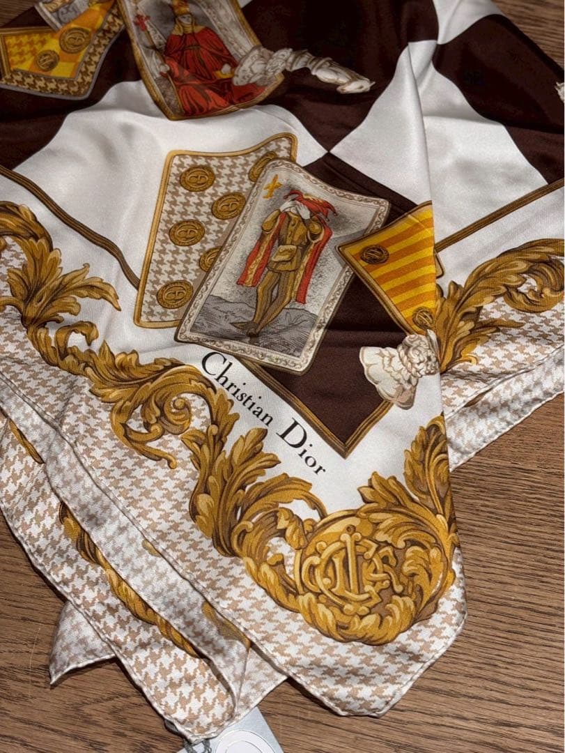 【新品未使用】Christian Dior スカーフ トランプ柄