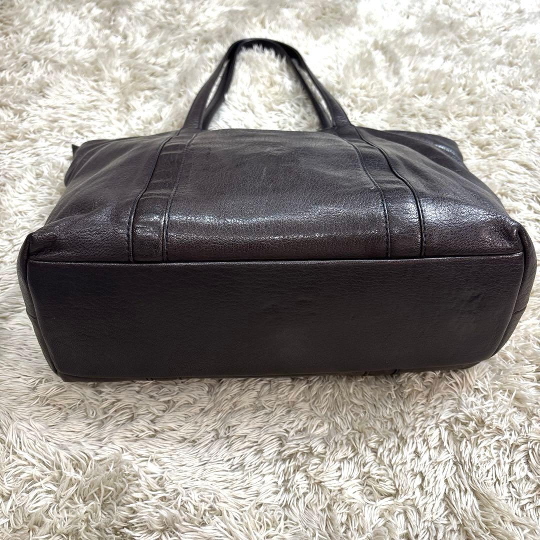 genten /ゲンテン◆レザートートバッグ ゴートベーシック　チャック付きA4