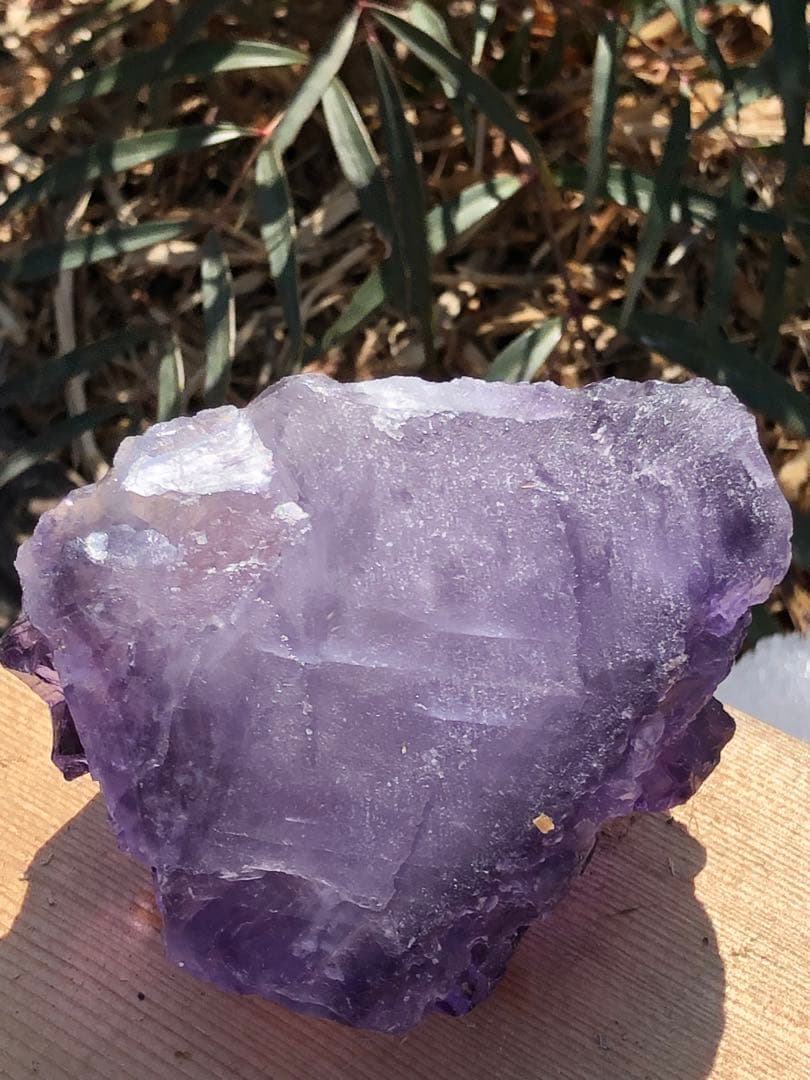 ✳新疆産　レア　288g パープル　フローライト　蛍石　ラフストーン　クラスター