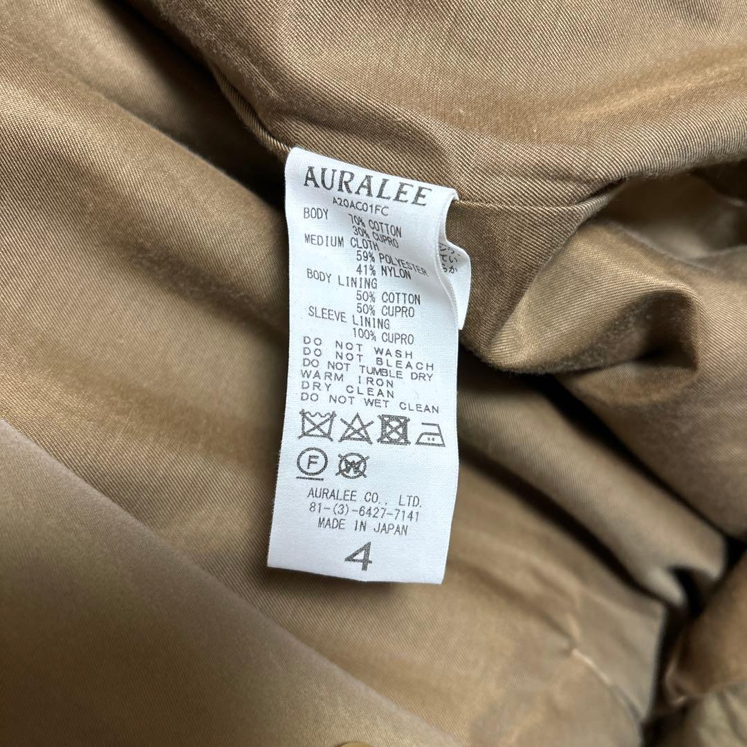 オーラリー　auralee 20aw トレンチコート