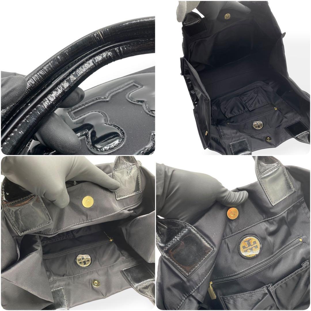 極美品　Tory Burch トリーバーチ　トートバッグ　大容量　ナイロン　黒