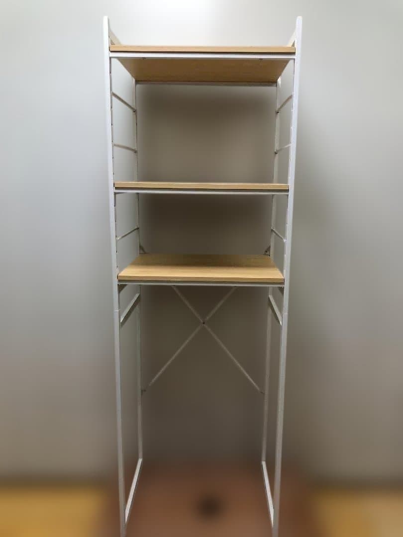 【送料無料】ラック 棚 木目調 棚板付き スチールラック 88142-4-020