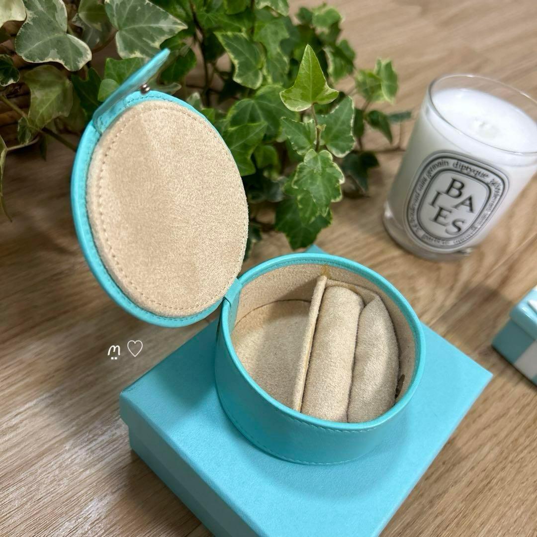 ティファニー　レザージュエリーボックス　リング　アクセサリーケース　小物入れ