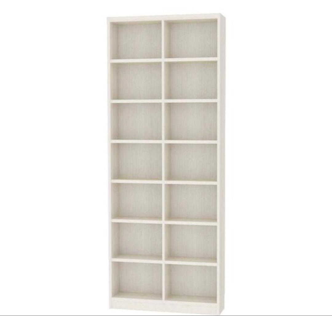 セミオーダーラック強化棚 奥行 19cm(幅80×高さ198cm WH)