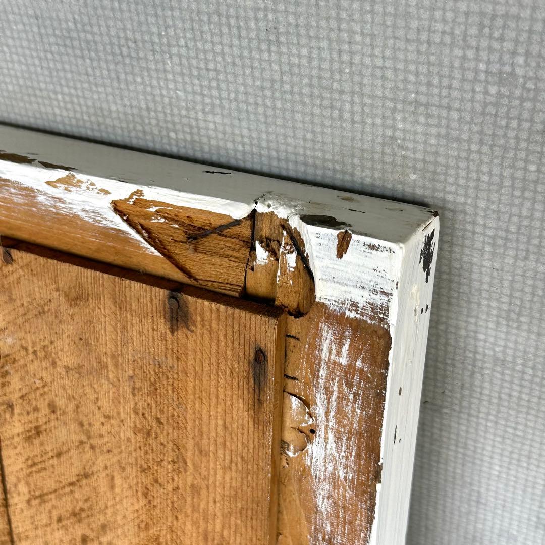 ★70s★アンティーク　 ウッドフレーム 大型 姿見ミラー 壁掛け鏡 シャビー