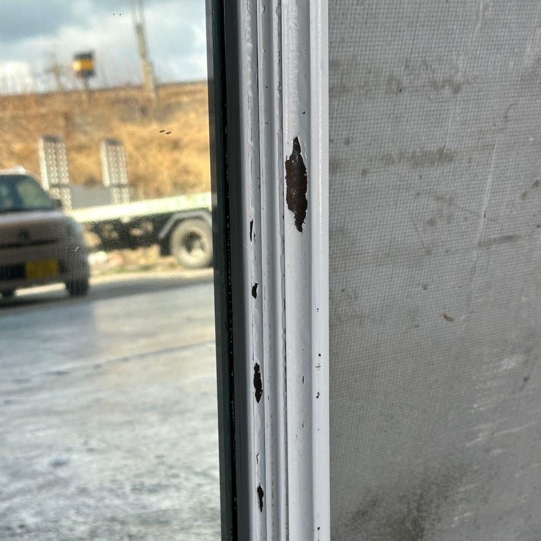 ★70s★アンティーク　 ウッドフレーム 大型 姿見ミラー 壁掛け鏡 シャビー