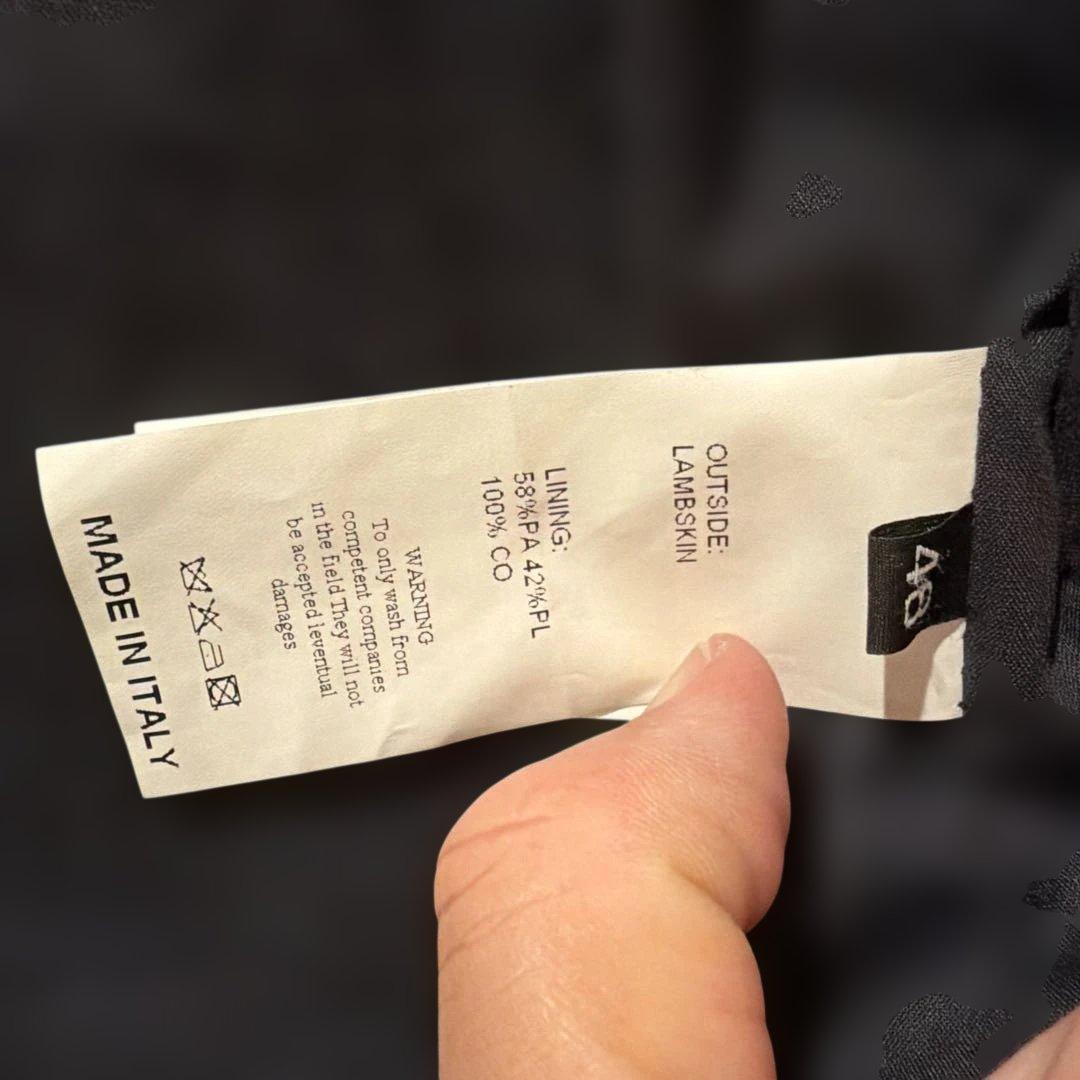 レア！EMMETI ネイビーレザーシングルノーカラーライダース