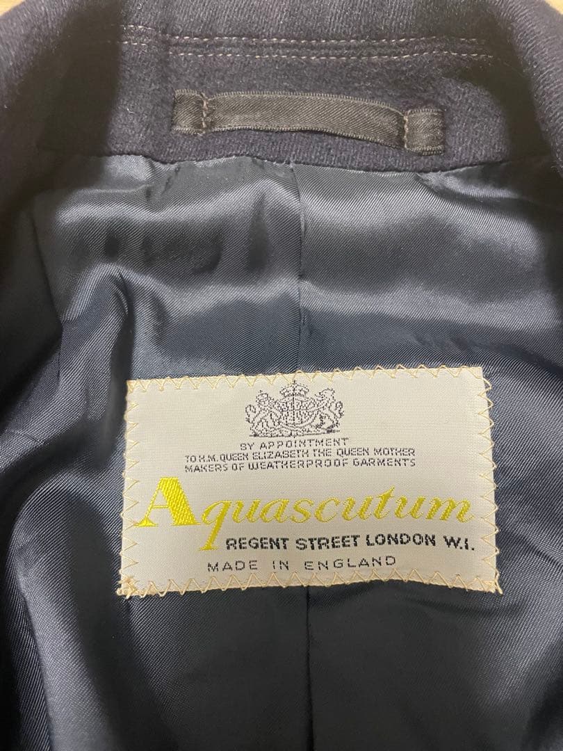 英国製Aquascutum アクアスキュータム　ステンカラーコート　ウール