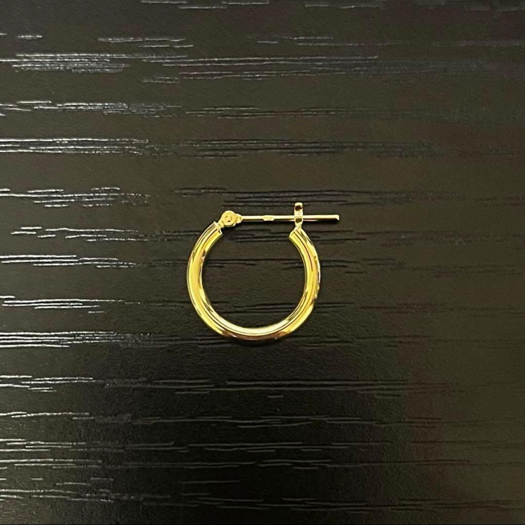K18 18金 イエローゴールド フープピアス15mm
