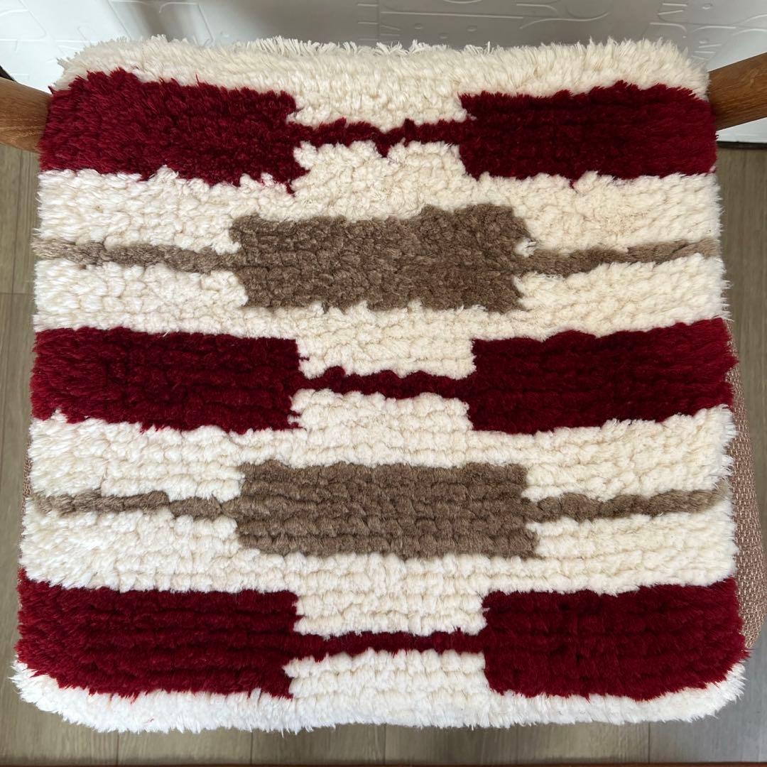 【倉敷本染手織研究所】ノッティング織ウール椅子敷き