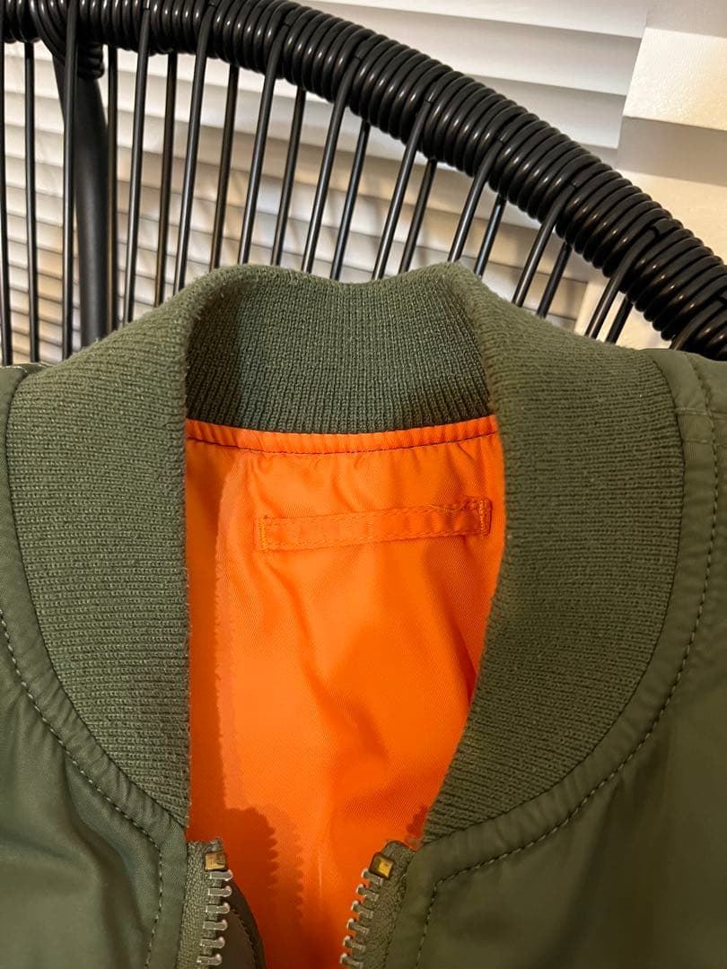 ALPHA MA-1 スリムフィット フライトジャケット XS セージ