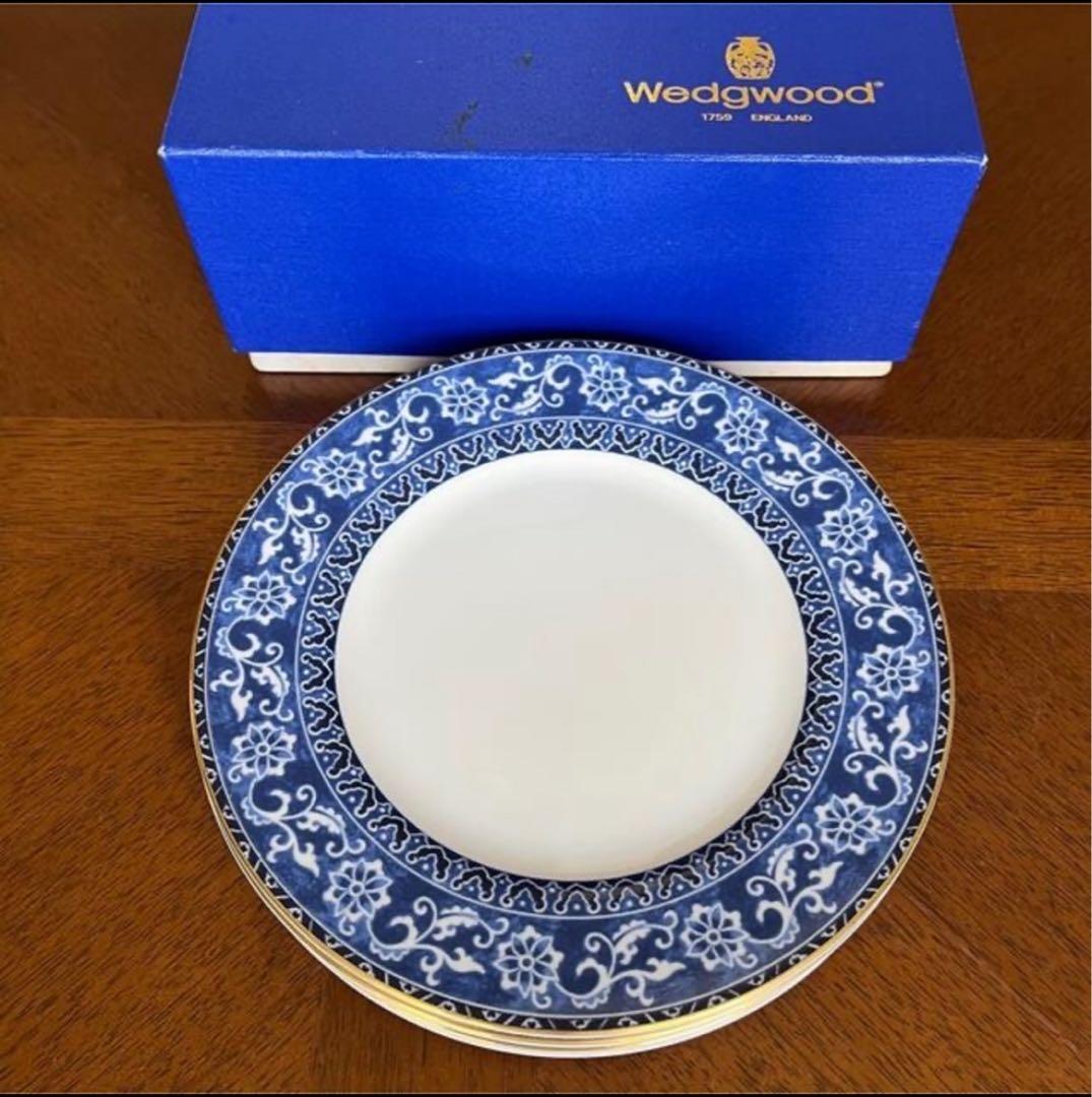 【黒壺美品】英国製　ウェッジウッド★ボカラ★デザート皿　3枚