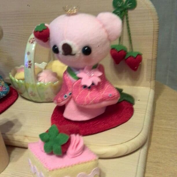 ハンドメイドおひなさま♡くまちゃん雛人形