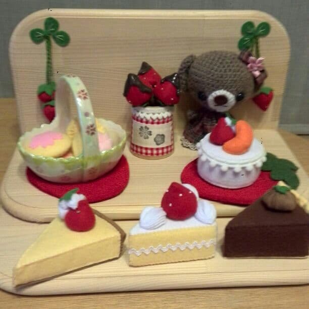 ハンドメイドおひなさま♡くまちゃん雛人形