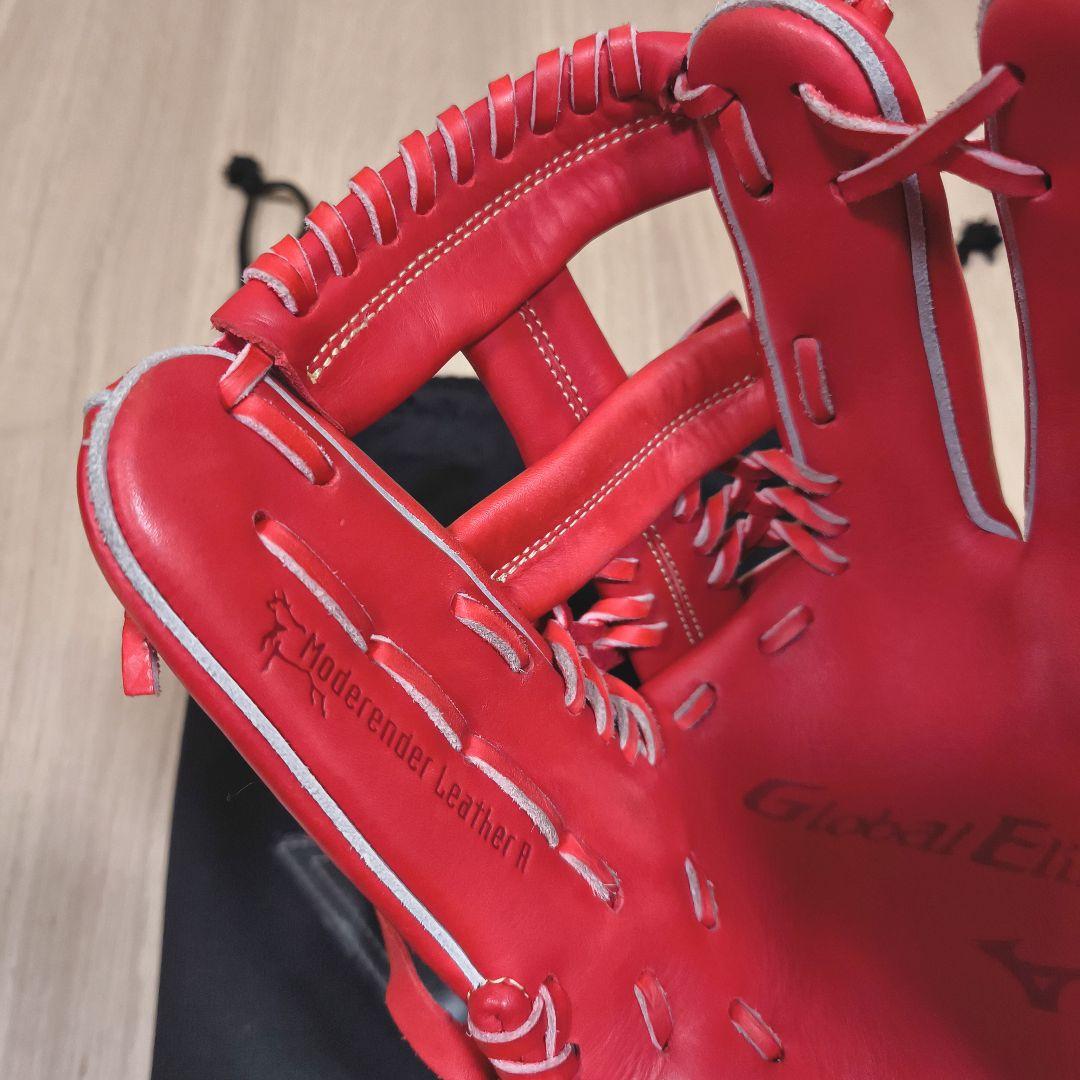 美品　MIZUNO グローバルエリート　大人用　軟式 内外野手グローブ　専用袋付