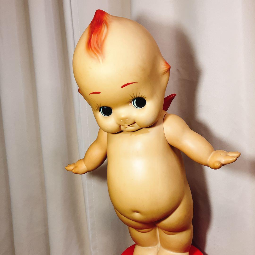 販促用 台付き キューピー人形 羽付き 非売品 企業物 レトロ 大型