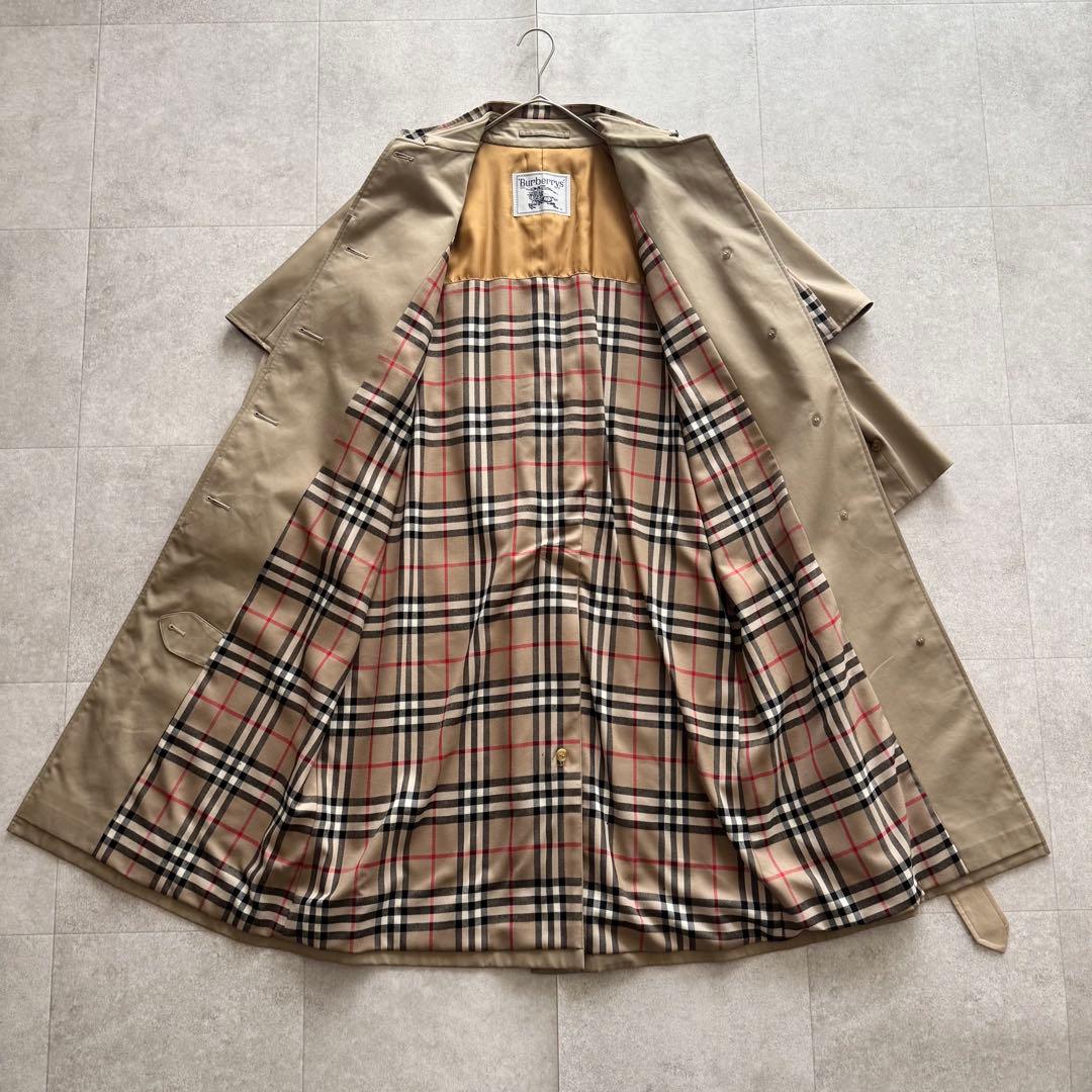 バーバリーズ　トレンチコート　ケープ　2way　ノバチェック　9　ベージュ　比翼