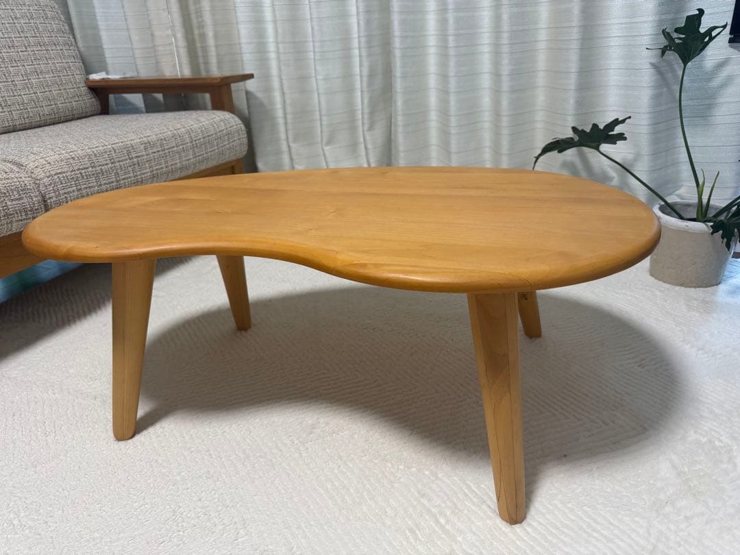 東京インテリア　天然木　ビーンズ　ローテーブル　北欧　unico