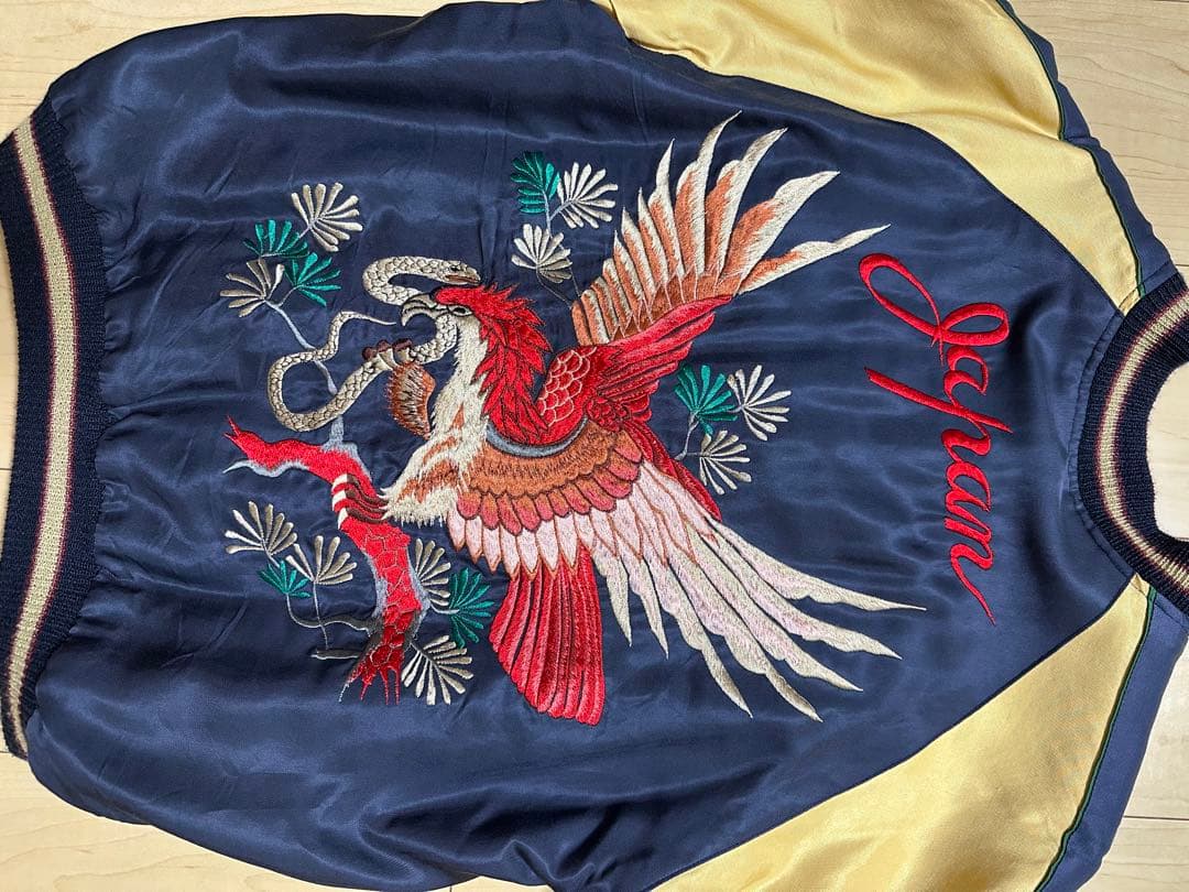 テーラー東洋 スカジャン TT11591 Mサイズ 虎 鷹 リバーシブル