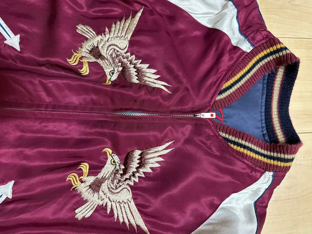 テーラー東洋 スカジャン TT11591 Mサイズ 虎 鷹 リバーシブル