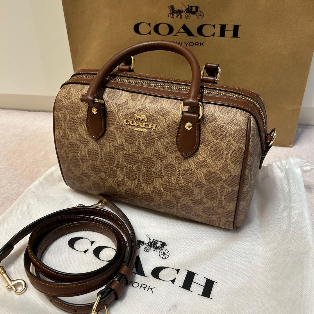 COACH コーチ ショルダーバッグ シグネチャー プレゼント ボストンバッグ