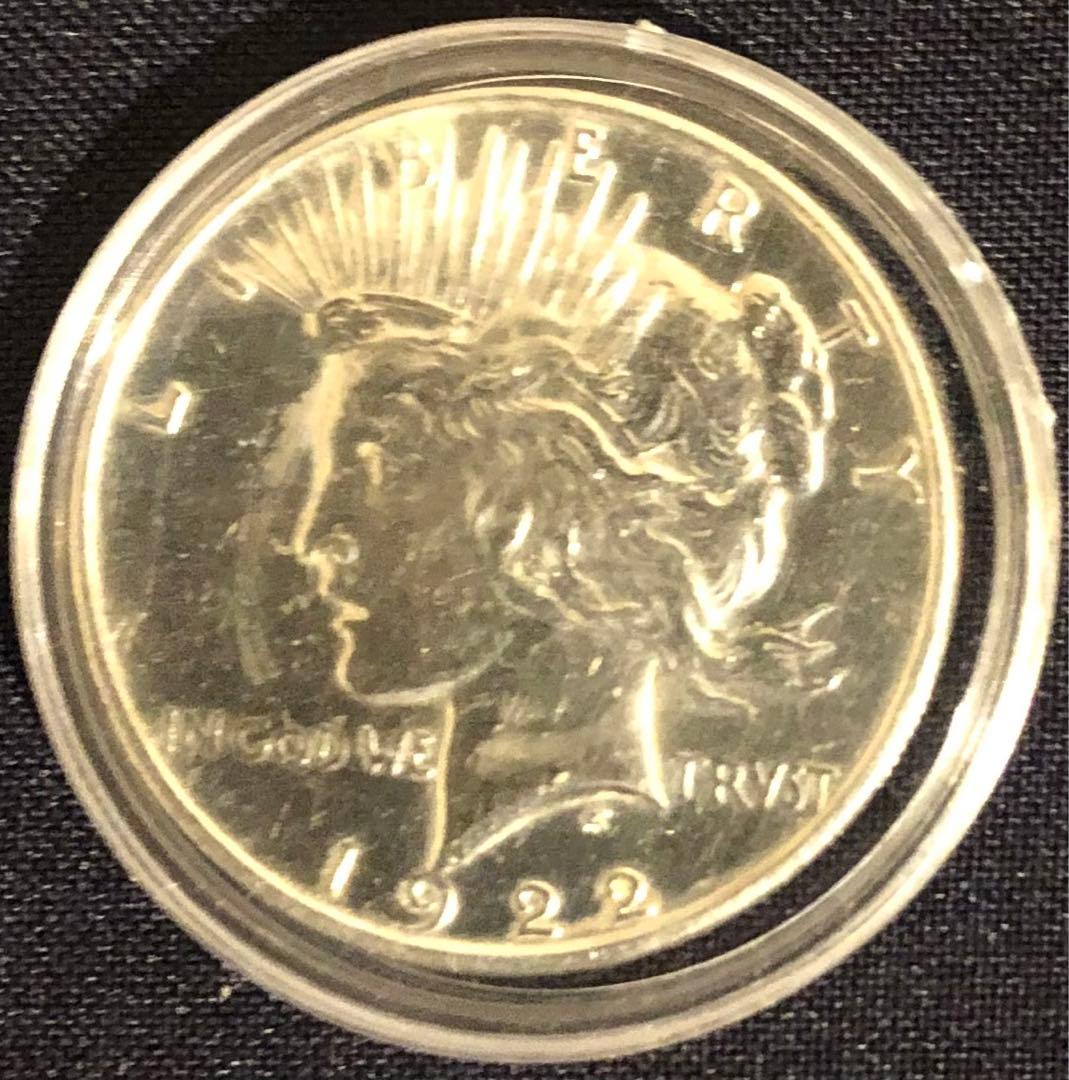 アメリカ　銀貨　1922年 平和の女神像 1ドル　カプセル入り