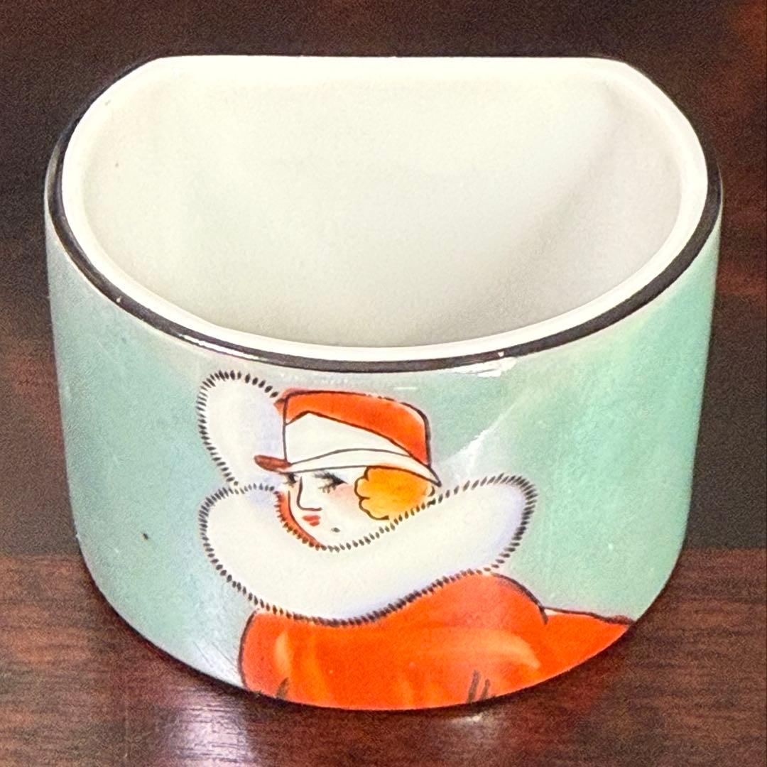 【激レア】オールドノリタケ アールデコ ラスター彩 ナプキンリング ペア紳士淑女