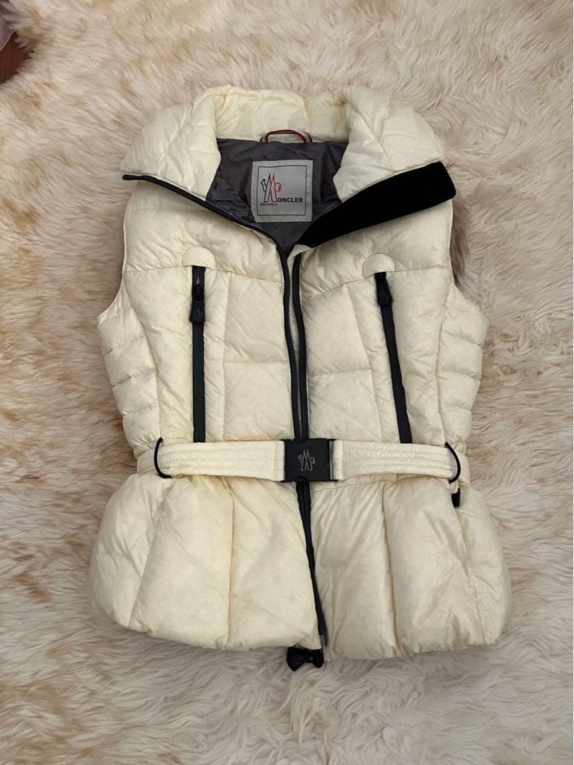 OBABAモンクレールレディース ダウンベスト ファー付き