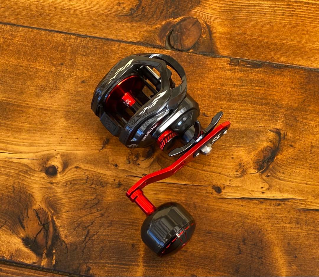 ジギングリール　レッド　船釣り　海釣り　ベイトリール　パワーハンドル　16kg