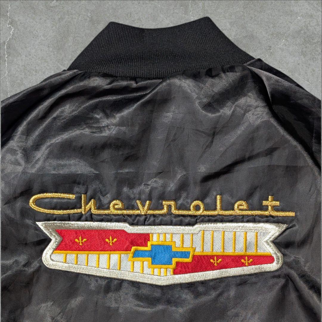 【80-90s USA製】 West Ark×Chevroletサテンジャケット