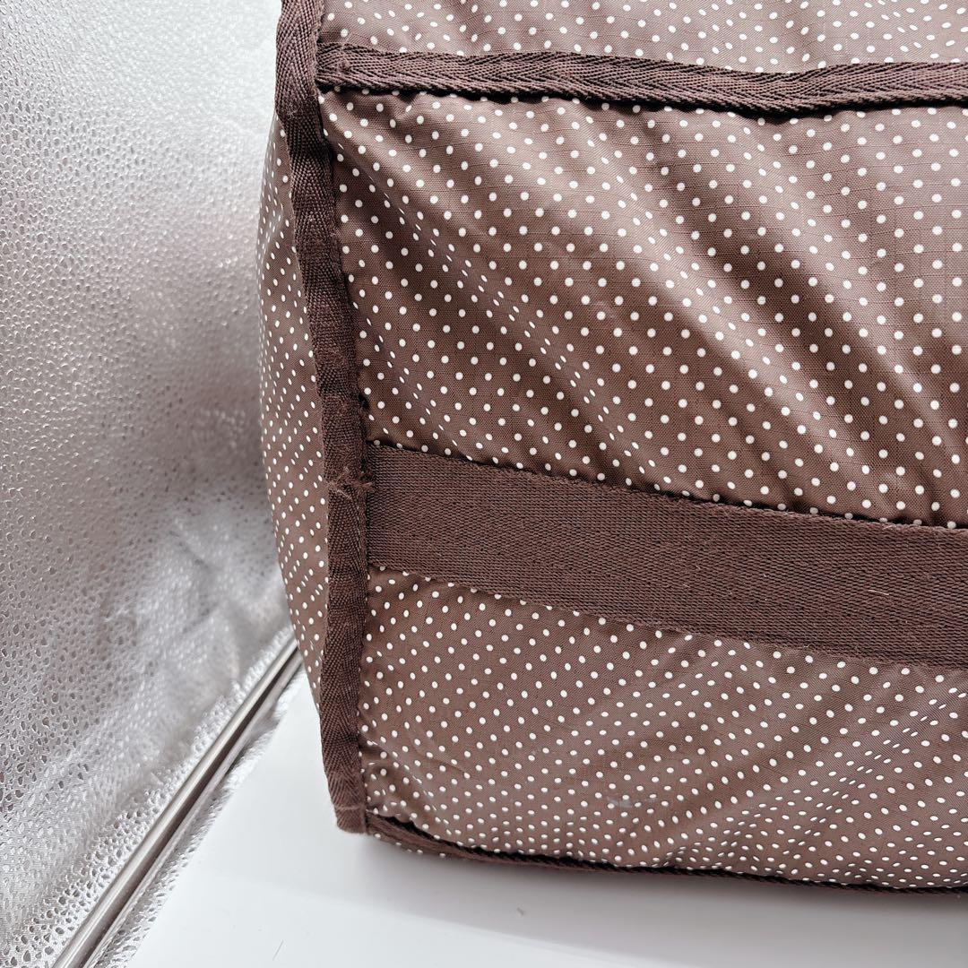 美品✨レスポートサック ボストンバッグ ドット柄　旅行バッグ 鍵付き ブラウン