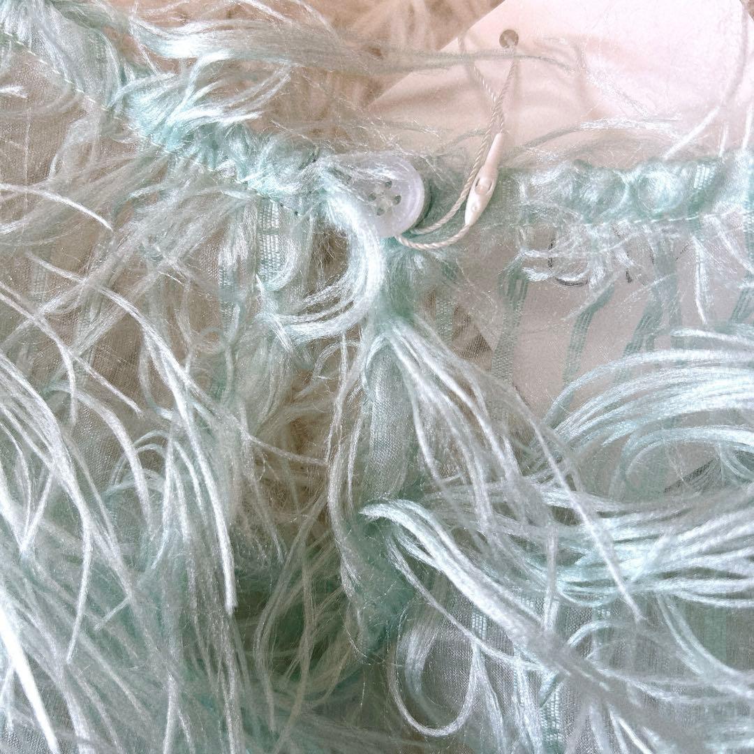 新品 25SS Cygne シーニュ フェザートップスMoni ミントグリーン