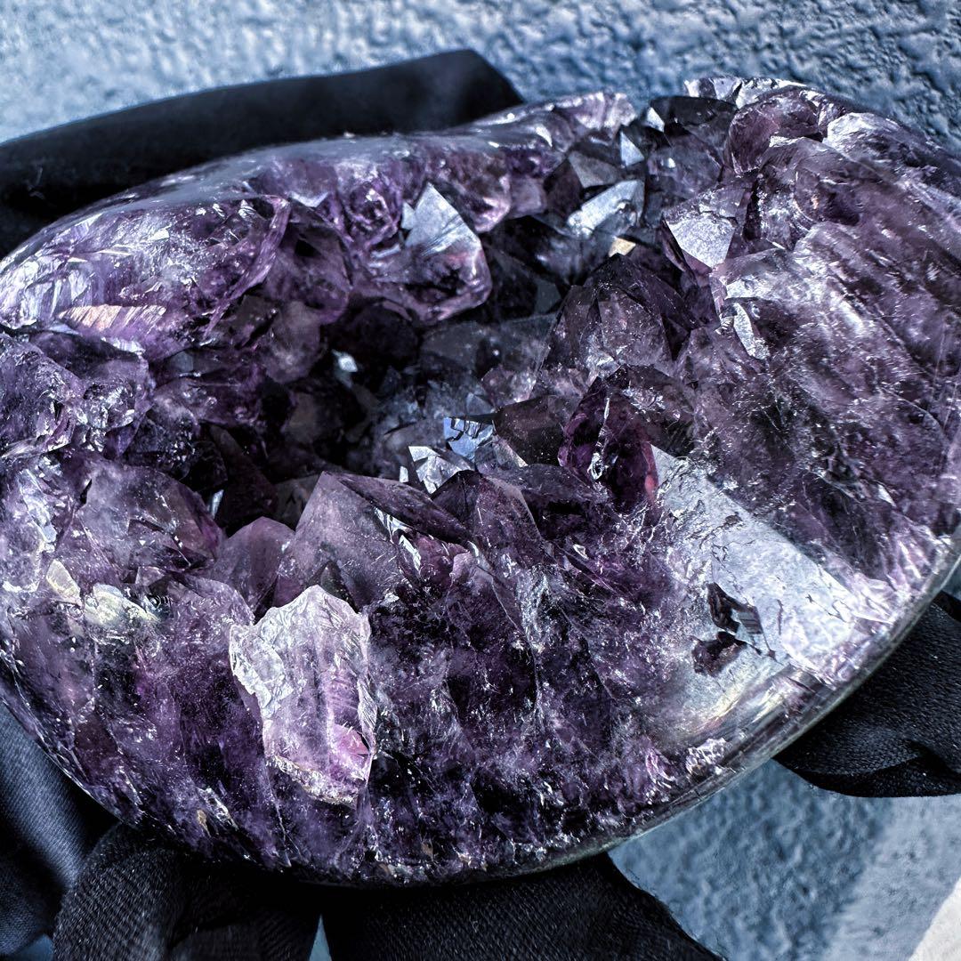 濃紫の煌めき☆瑪瑙☆&アメジストミニドーム&アイリスクォーツ浄化セットA1184