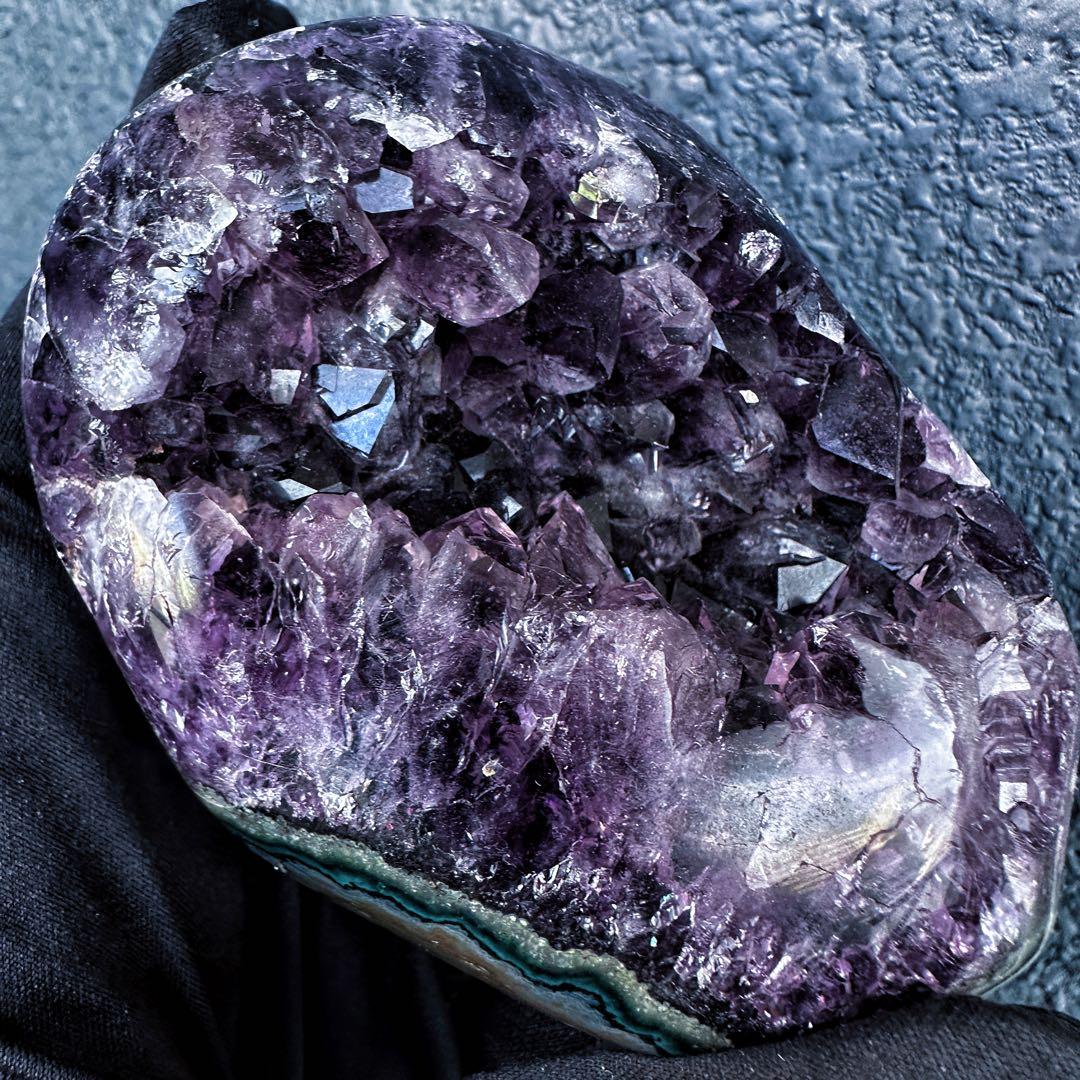 濃紫の煌めき☆瑪瑙☆&アメジストミニドーム&アイリスクォーツ浄化セットA1184