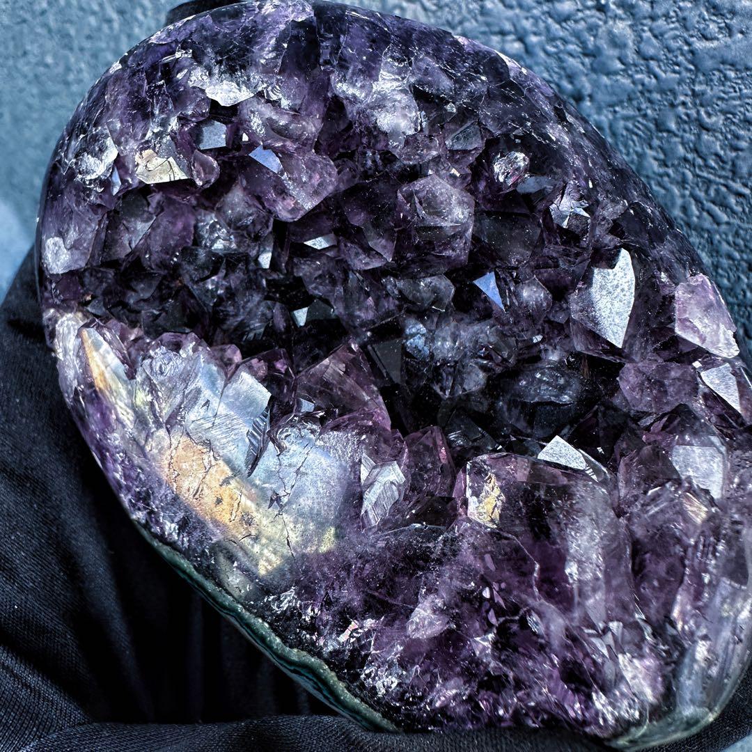 濃紫の煌めき☆瑪瑙☆&アメジストミニドーム&アイリスクォーツ浄化セットA1184