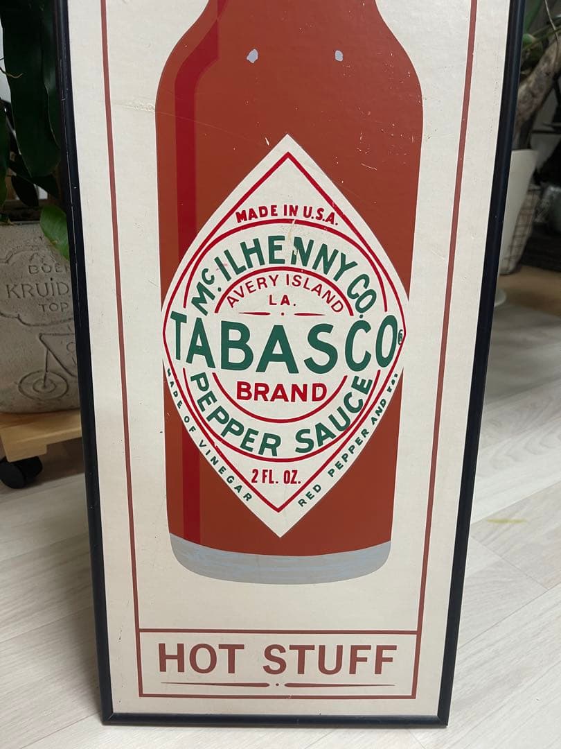 【入手困難・極美品】タバスコ デザインアートパネル インテリア雑貨 壁掛け 置物