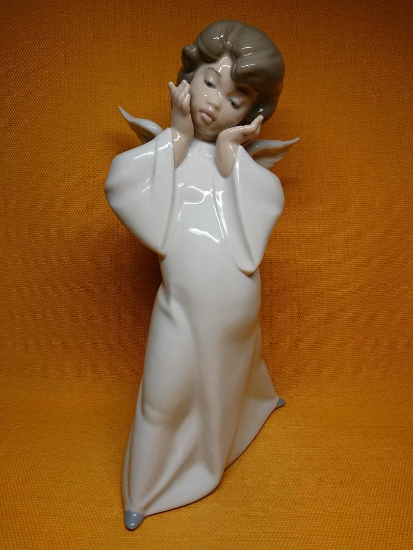 【美品】人形　天使　陶器　オブジェ　置物　インテリア　工芸品　美術品　A2553