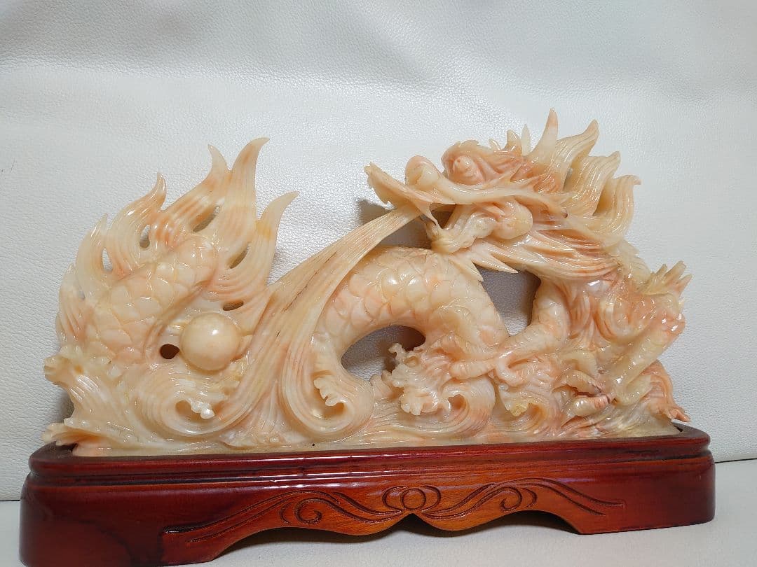 開運 龍 龍神 超開運パワーストーン 龍石彫り彫刻置物