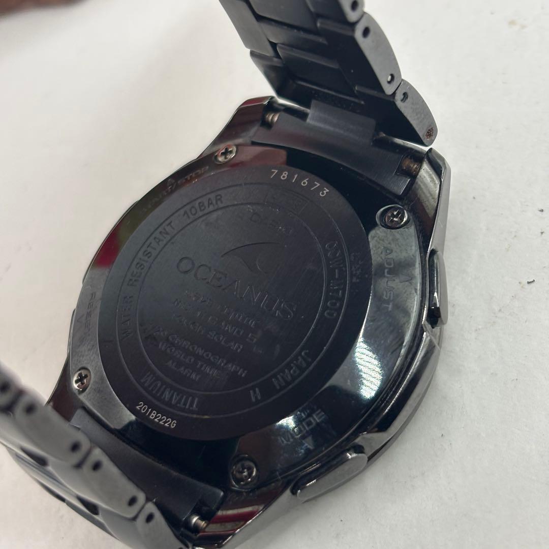 稼働品☆　CASIOカシオ　OCEANUSオシアナス　電波ソーラー　メンズ腕時計