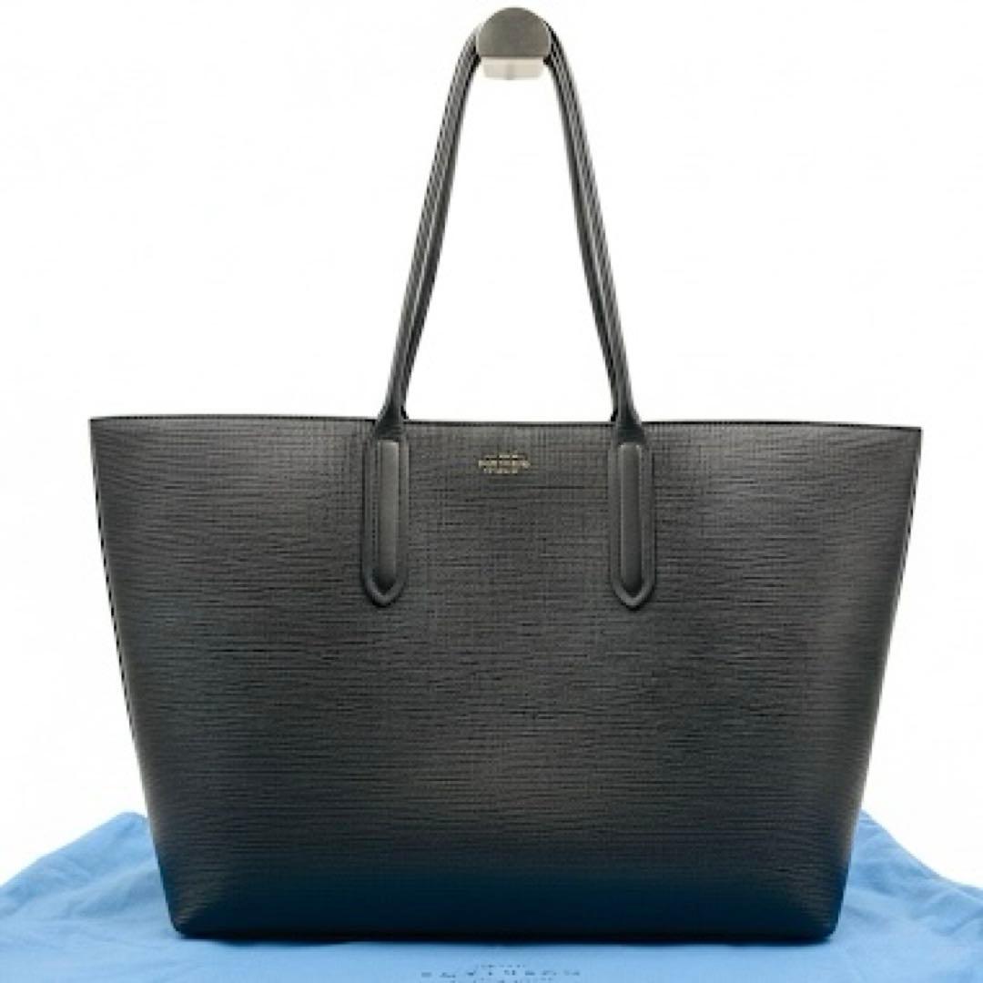 美品✨スマイソン トートバッグ A4 肩掛け可 ブラック 本革レザー ビジネス