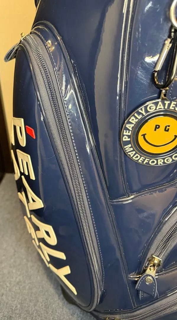 【大人気】バーリーゲイツ　エナメルキャディバッグBLUE