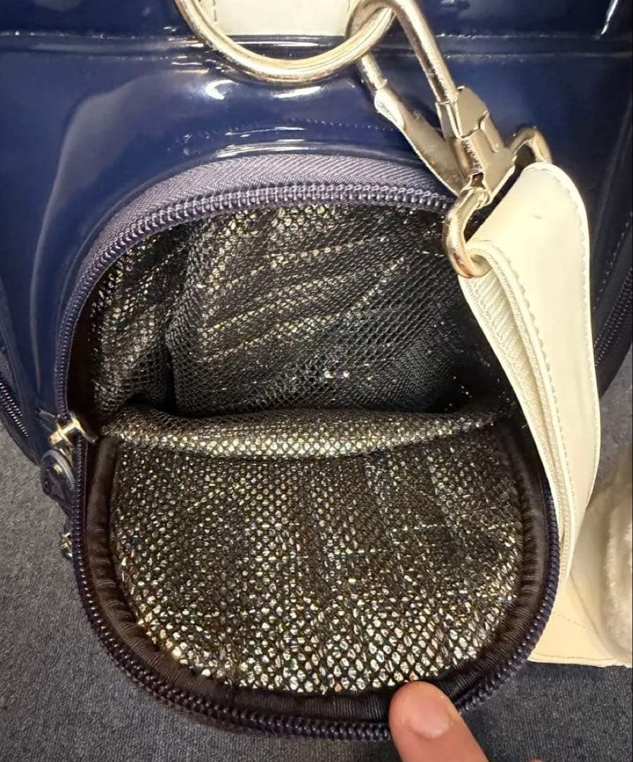 【大人気】バーリーゲイツ　エナメルキャディバッグBLUE