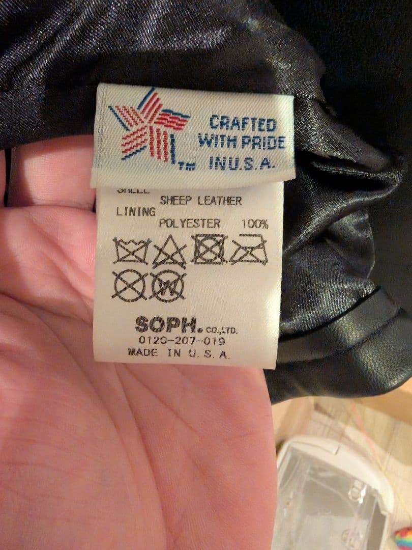 美品希少サイズ SOPHNET x Schott シープスキンライダース