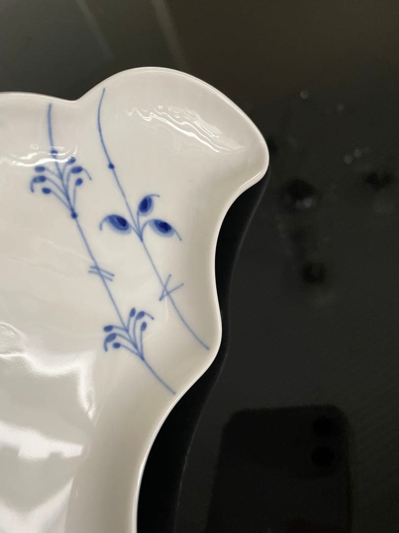 【未使用美品】ロイヤルコペンハーゲン ブルーパルメッテ クレセントディッシュ2枚