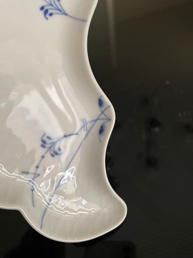 【未使用美品】ロイヤルコペンハーゲン ブルーパルメッテ クレセントディッシュ2枚